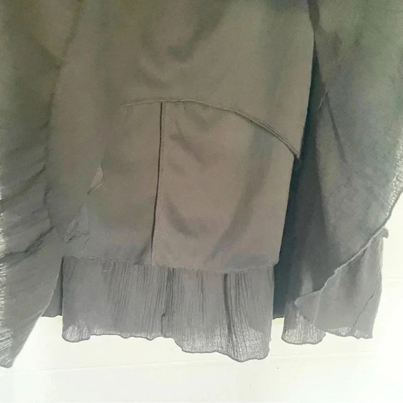 Torrid Plus Size Black Lined High-Low Ruffled Boho Midi Skirt Size 0 ( Large) - Picture 8 of 8